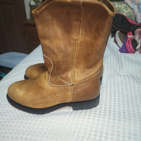 LEHIGH NWT MENS SZ 10.5 M ELECTRICAL COMPLIANT  LEATHER COWBOY BOOTS main image 8